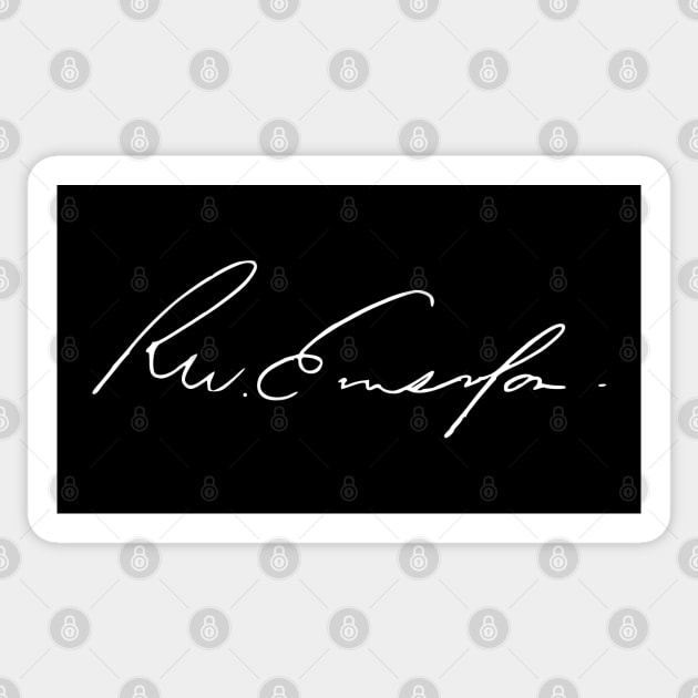 Signature of Ralph Waldo Emerson, American Transcendentalist Sticker by TuncGK